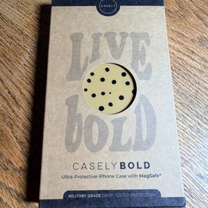 Casely Bold MagSafe iPhone Case - Tan with Black Dots